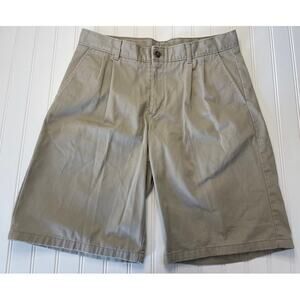 Chaps Approved School Wear Uniform Pleated Khaki Shorts 11" Inseam Boys 18 Husky